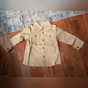 Sparkle In Pink 100% Cotton Button Down Collared Long Sleeve Shirt Pockets New